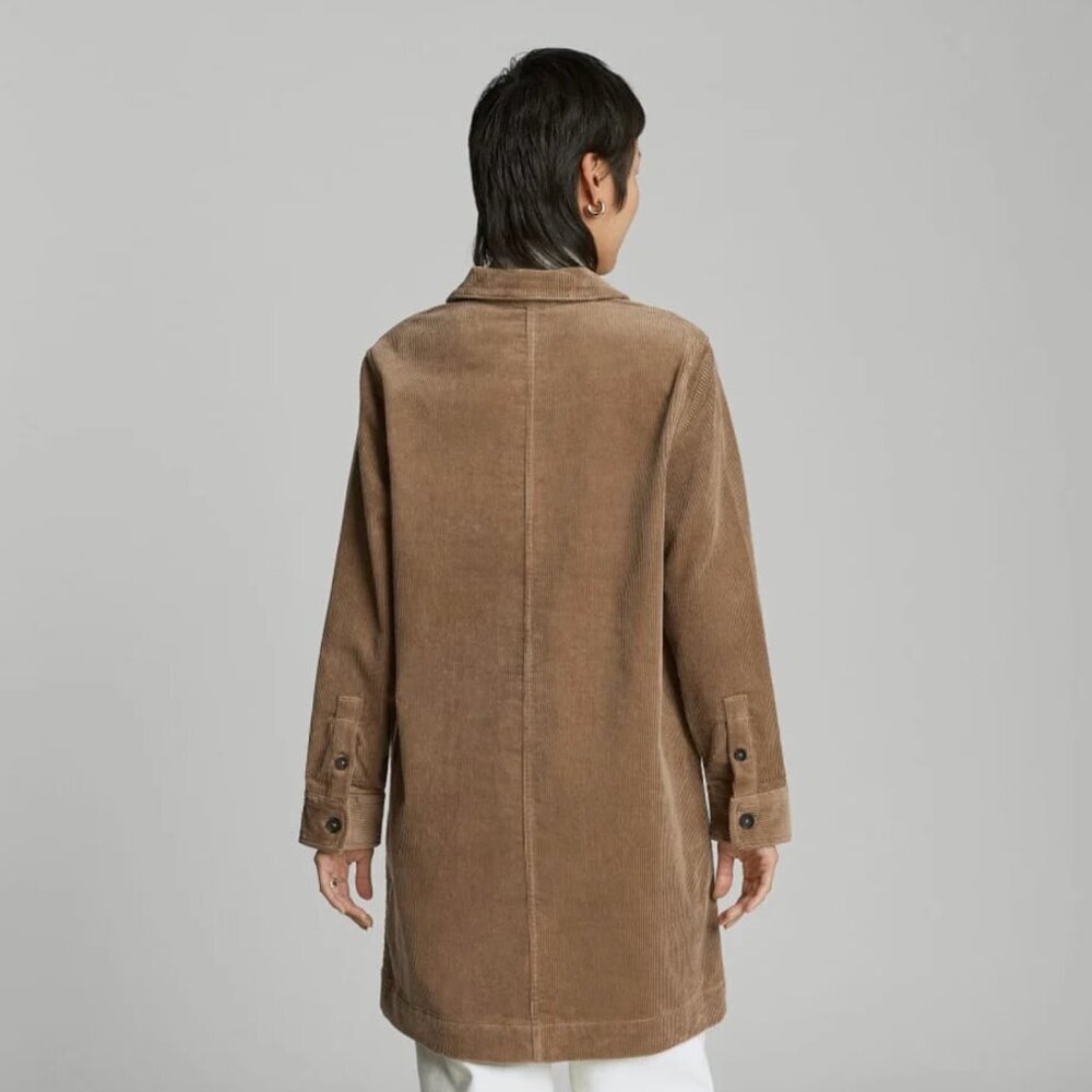 Everlane The Corduroy Long Shirt Jacket Brown XS Field Utility Chore Shacket - Picture 8 of 8